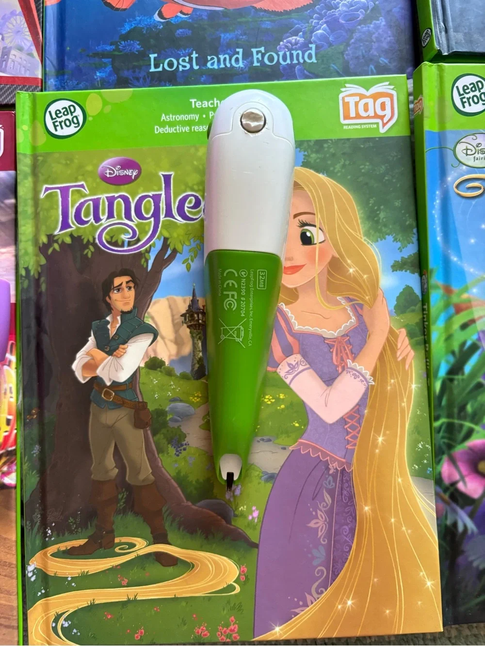 Leapfrog Tag Pen Reader System 11 Books Case Cord Bundle Disney Cars Learning